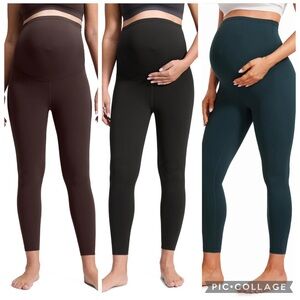 Lot of 3 CRZ YOGA Butterluxe Maternity Leggings 25" - Over The Belly Yoga Pants